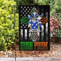 Irish Gibson Coat of Arms Irish Pride Garden Flag Irish American Flag ScotsTee Shop