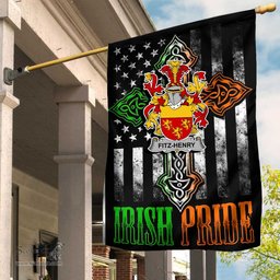 Irish Fitz-Henry Coat of Arms Irish Pride Garden Flag Irish American Flag ScotsTee Shop