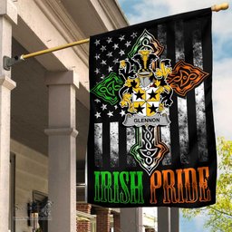 Irish Glennon-or-Glenane Coat of Arms Irish Pride Garden Flag Irish American Flag ScotsTee Shop