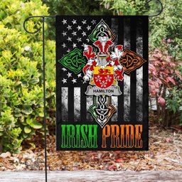 Irish Hamilton Coat of Arms Irish Pride Garden Flag Irish American Flag ScotsTee Shop