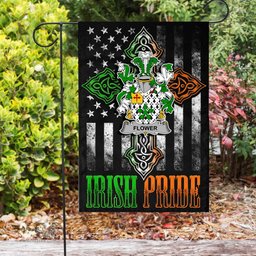 Irish Flower Coat of Arms Irish Pride Garden Flag Irish American Flag ScotsTee Shop