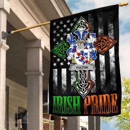 Irish Fulton Coat of Arms Irish Pride Garden Flag Irish American Flag ScotsTee Shop