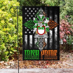 Irish Drury-or-McDrury Coat of Arms Irish Pride Garden Flag Irish American Flag ScotsTee Shop