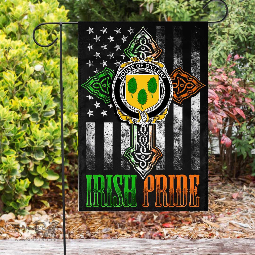Irish House-of-O-CLERY Coat of Arms Irish Pride Garden Flag Irish American Flag ScotsTee Shop