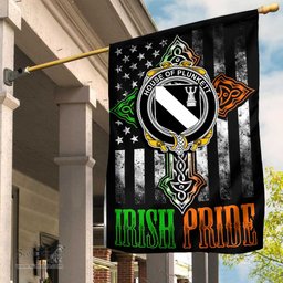 Irish House-of-PLUNKETT Coat of Arms Irish Pride Garden Flag Irish American Flag ScotsTee Shop