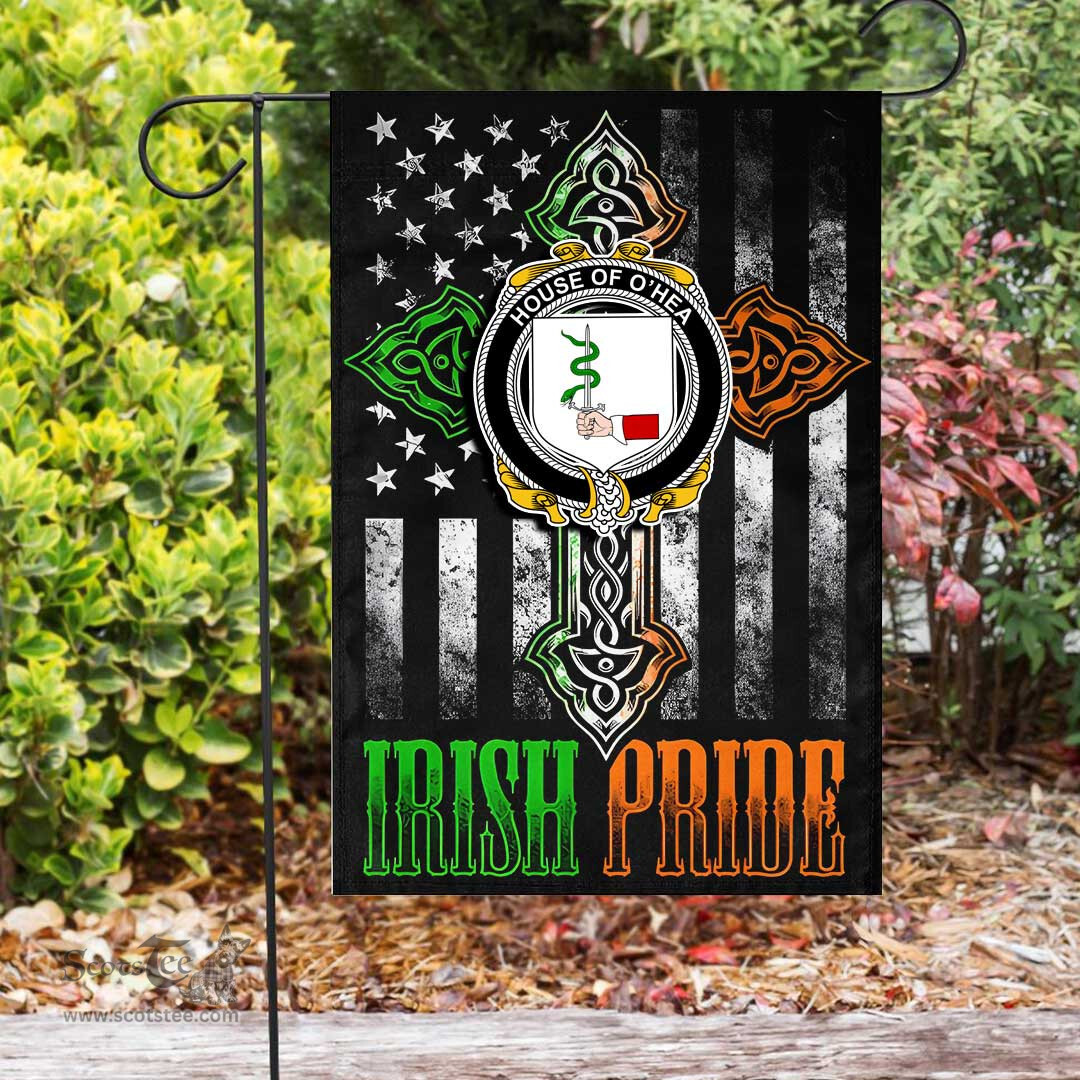 Irish House-of-O-HEA Coat of Arms Irish Pride Garden Flag Irish American Flag ScotsTee Shop