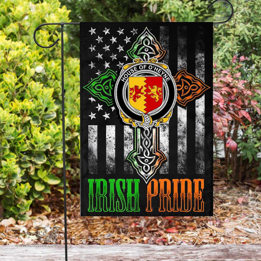Irish House-of-O-HEYNE Coat of Arms Irish Pride Garden Flag Irish American Flag ScotsTee Shop
