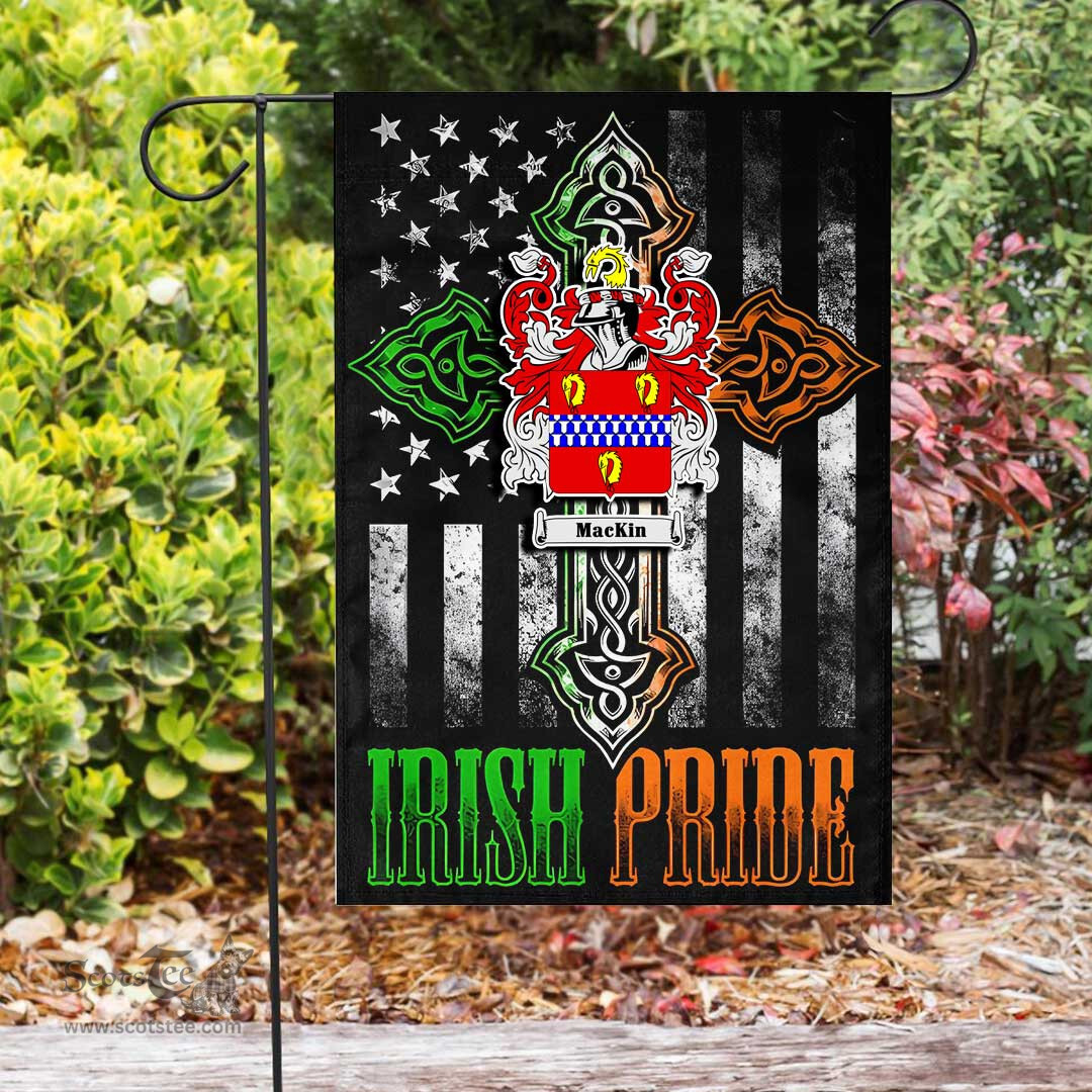 Irish Mackin Coat of Arms Irish Pride Garden Flag Irish American Flag ScotsTee Shop