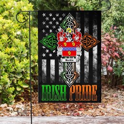 Irish Mackin Coat of Arms Irish Pride Garden Flag Irish American Flag ScotsTee Shop