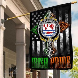 Irish House-of-O-MELAGHLIN Coat of Arms Irish Pride Garden Flag Irish American Flag ScotsTee Shop