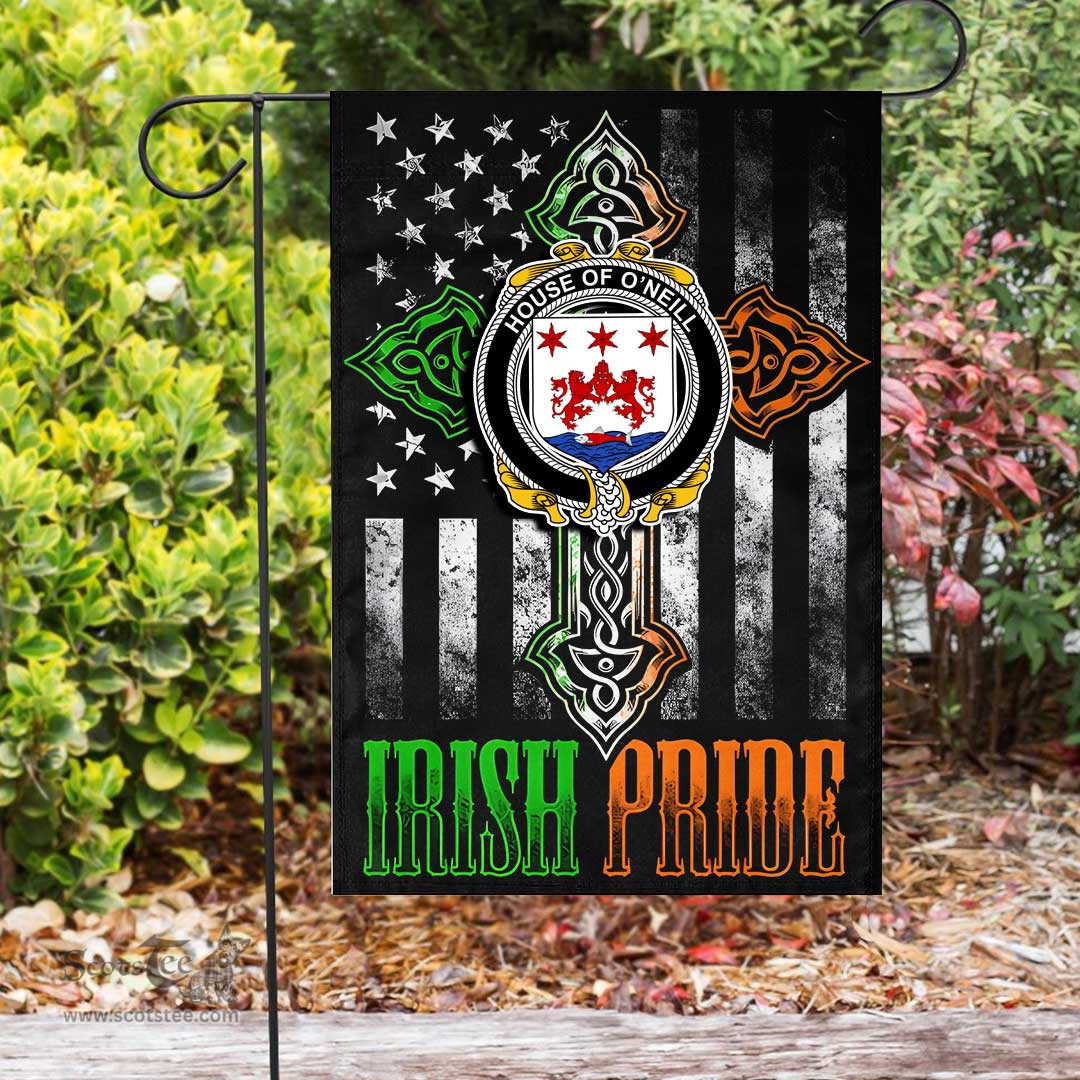 Irish House-of-O-NEILL Coat of Arms Irish Pride Garden Flag Irish American Flag ScotsTee Shop
