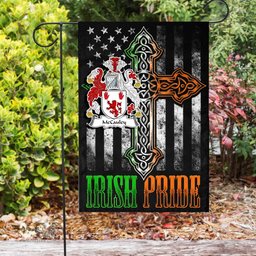 Irish McCauley Coat of Arms Irish Pride Garden Flag Irish American Flag ScotsTee Shop