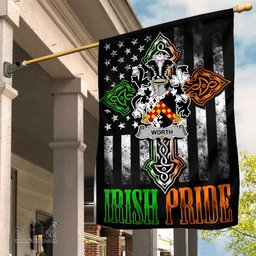 Irish Worth-or-McWorth Coat of Arms Irish Pride Garden Flag Irish American Flag ScotsTee Shop
