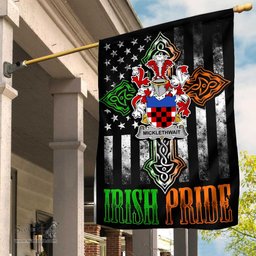 Irish Micklethwait Coat of Arms Irish Pride Garden Flag Irish American Flag ScotsTee Shop