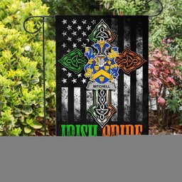 Irish Mitchell Coat of Arms Irish Pride Garden Flag Irish American Flag ScotsTee Shop