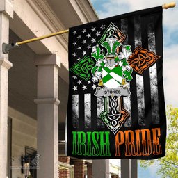 Irish Stokes Coat of Arms Irish Pride Garden Flag Irish American Flag ScotsTee Shop