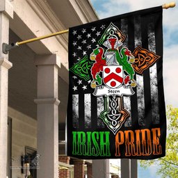 Irish Steen Coat of Arms Irish Pride Garden Flag Irish American Flag ScotsTee Shop