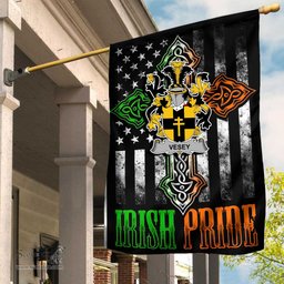 Irish Vesey Coat of Arms Irish Pride Garden Flag Irish American Flag ScotsTee Shop