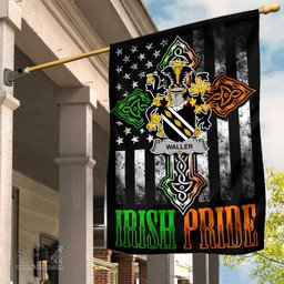Irish Waller Coat of Arms Irish Pride Garden Flag Irish American Flag ScotsTee Shop