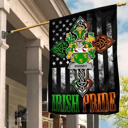 Irish Rooney-or--O-Rooney Coat of Arms Irish Pride Garden Flag Irish American Flag ScotsTee Shop