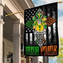 Irish Sheridan Coat of Arms Irish Pride Garden Flag Irish American Flag ScotsTee Shop