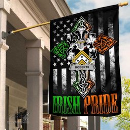 Irish Roberts Coat of Arms Irish Pride Garden Flag Irish American Flag ScotsTee Shop