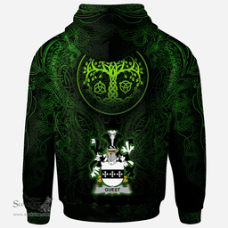 ScotsTee Shop Irish Guest Coat of Arms Family Crest Ireland Hoodie Green Celtic Dragon Hoodie