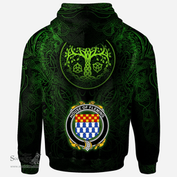 ScotsTee Shop Irish House of FLEMING Coat of Arms Family Crest Ireland Hoodie Green Celtic Dragon Hoodie