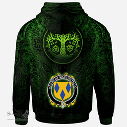 ScotsTee Shop Irish House of MACCOSTELLO Coat of Arms Family Crest Ireland Hoodie Green Celtic Dragon Hoodie