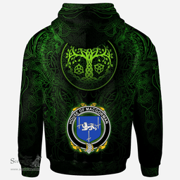 ScotsTee Shop Irish House of MACGORMAN Coat of Arms Family Crest Ireland Hoodie Green Celtic Dragon Hoodie