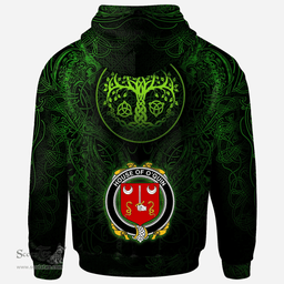 ScotsTee Shop Irish House of O'QUIN (Thomond) Coat of Arms Family Crest Ireland Hoodie Green Celtic Dragon Hoodie