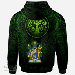 ScotsTee Shop Irish Knox Coat of Arms Family Crest Ireland Hoodie Green Celtic Dragon Hoodie