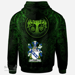 ScotsTee Shop Irish Lowe Coat of Arms Family Crest Ireland Hoodie Green Celtic Dragon Hoodie