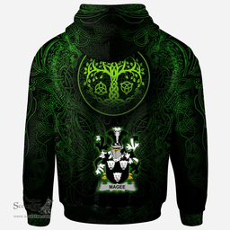 ScotsTee Shop Irish Magee or McGee Coat of Arms Family Crest Ireland Hoodie Green Celtic Dragon Hoodie