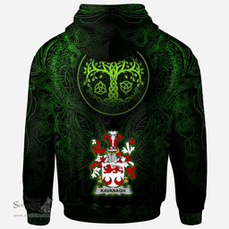 ScotsTee Shop Irish Kavanagh or Cavanagh Coat of Arms Family Crest Ireland Hoodie Green Celtic Dragon Hoodie