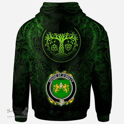 ScotsTee Shop Irish House of O'REILLY Coat of Arms Family Crest Ireland Hoodie Green Celtic Dragon Hoodie