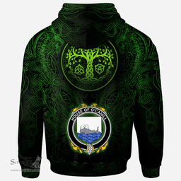 ScotsTee Shop Irish House of O'CAHILL Coat of Arms Family Crest Ireland Hoodie Green Celtic Dragon Hoodie