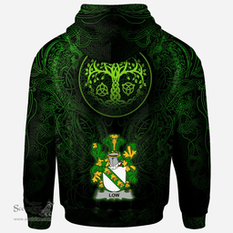 ScotsTee Shop Irish Low Coat of Arms Family Crest Ireland Hoodie Green Celtic Dragon Hoodie