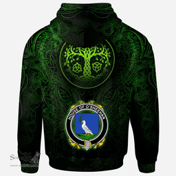 ScotsTee Shop Irish House of O'SHEEHAN Coat of Arms Family Crest Ireland Hoodie Green Celtic Dragon Hoodie