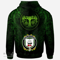 ScotsTee Shop Irish House of O'LEARY Coat of Arms Family Crest Ireland Hoodie Green Celtic Dragon Hoodie