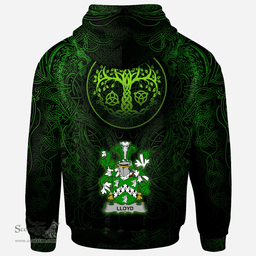 ScotsTee Shop Irish Lloyd Coat of Arms Family Crest Ireland Hoodie Green Celtic Dragon Hoodie