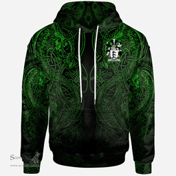 ScotsTee Shop Irish Joyce Coat of Arms Family Crest Ireland Hoodie Green Celtic Dragon Hoodie