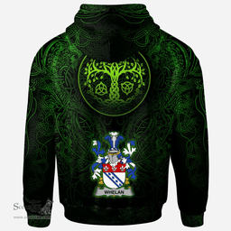 ScotsTee Shop Irish Whelan Coat of Arms Family Crest Ireland Hoodie Green Celtic Dragon Hoodie