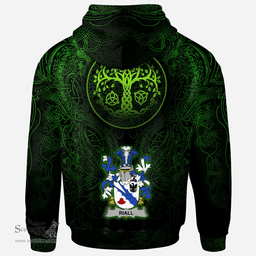 ScotsTee Shop Irish Riall or Ryle Coat of Arms Family Crest Ireland Hoodie Green Celtic Dragon Hoodie