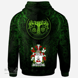 ScotsTee Shop Irish O?Twomey Coat of Arms Family Crest Ireland Hoodie Green Celtic Dragon Hoodie