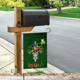 ScotsTee Shop Irish Ambrose Coat of Arms Irish Pride Garden Flag Shamrock Ireland Flag