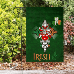 ScotsTee Shop Irish Ash Coat of Arms Irish Pride Garden Flag Shamrock Ireland Flag