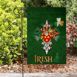 ScotsTee Shop Irish Burnett Coat of Arms Irish Pride Garden Flag Shamrock Ireland Flag