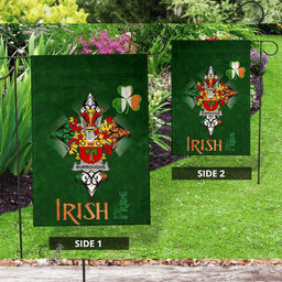 ScotsTee Shop Irish Burroughs Coat of Arms Irish Pride Garden Flag Shamrock Ireland Flag