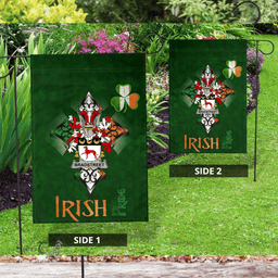 ScotsTee Shop Irish Bradstreet Coat of Arms Irish Pride Garden Flag Shamrock Ireland Flag